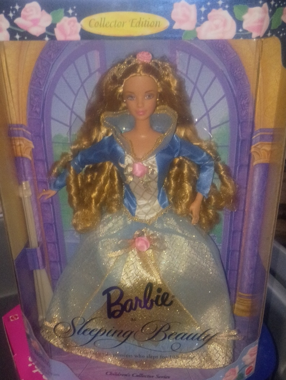Barbie Collectors Edition Steeping Beauty Doll in Blue and Gold